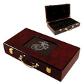 Glossy Wood Poker Chip Case (300 Chip Capacity)